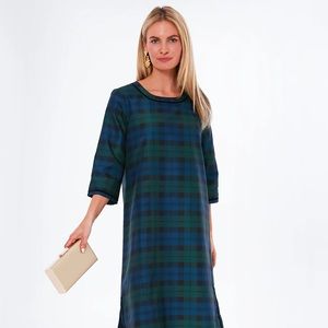 Tuckernuck Velvet Trimmed Black Watch Jamie Dress Large NWT